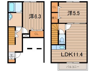 逢隈駅 徒歩22分 1-2階の物件間取画像